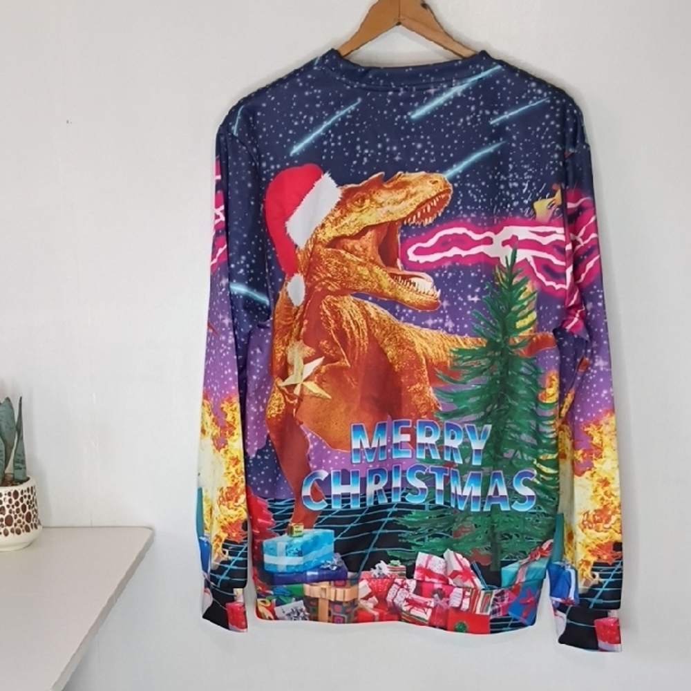 Dinosaur Christmas Sweater - Picture 7 of 8